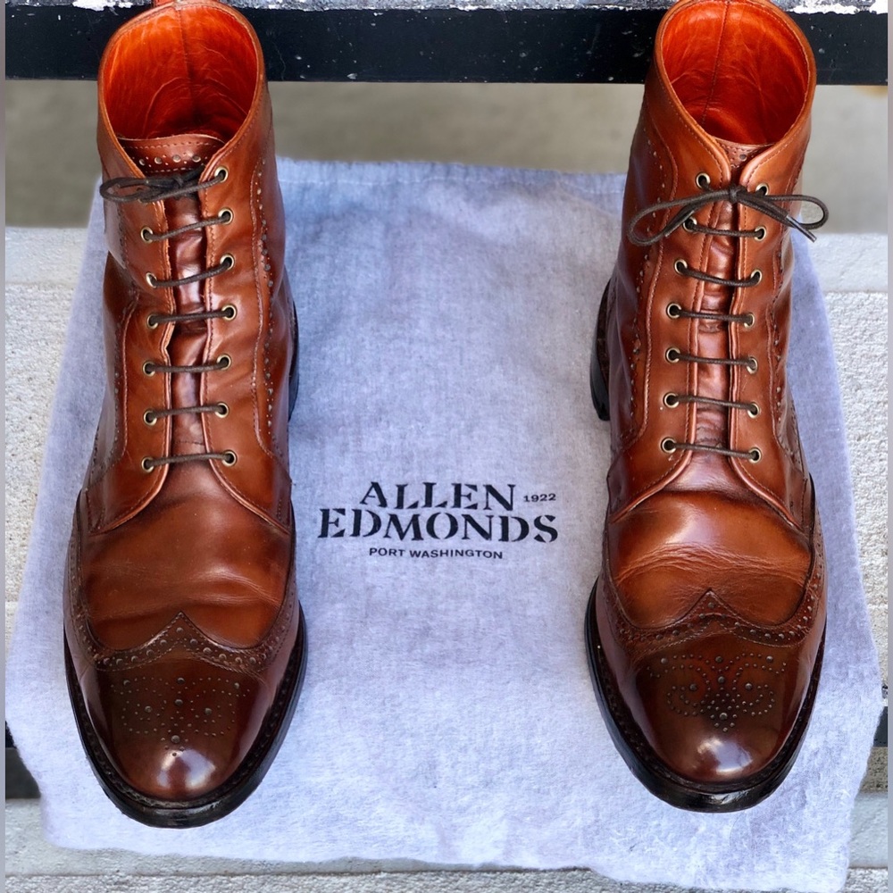 Allen Edmonds Dress Boots Size 13 in Dark Brown Pre-Owned in Great Condition